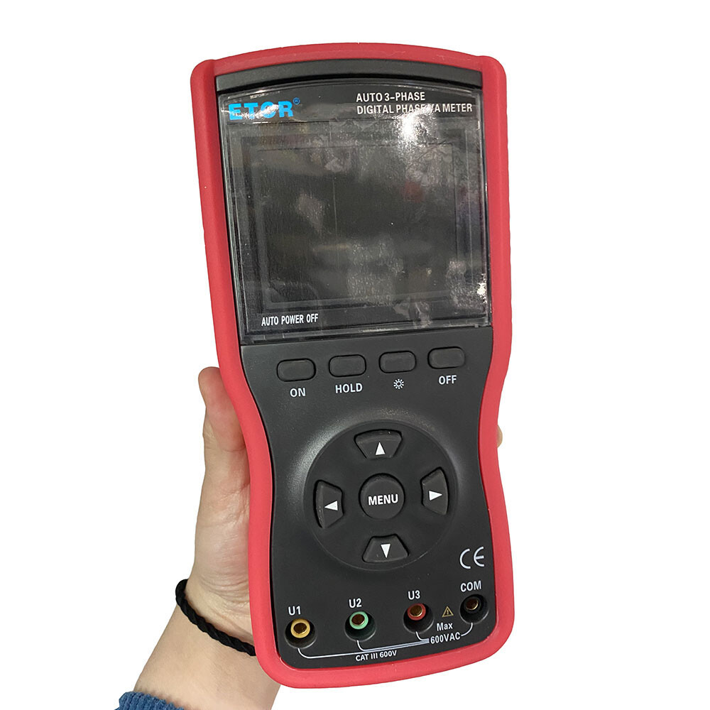 Large Caliber Three Phase Digital Voltmeter AC Current Voltage Tester Meter 600A