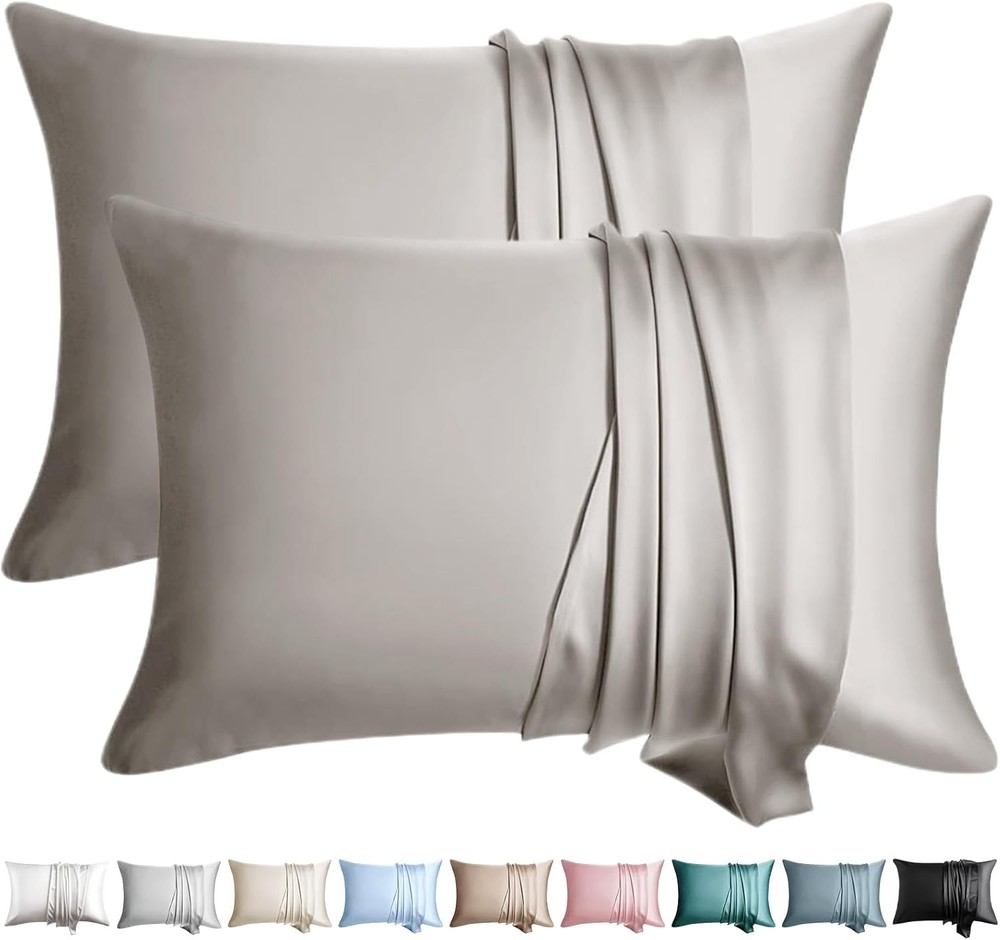 100% Pure Silk Pillowcase Set (2-Piece) King Size Mulberry Silk Pillowcase