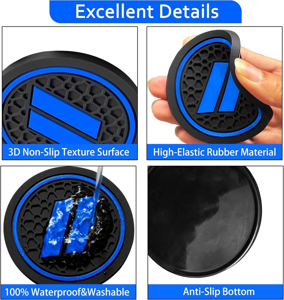 YOSRTER 4PCS Cup Holder Insert Coasters for Dodge Charger Durango SRT Challenger