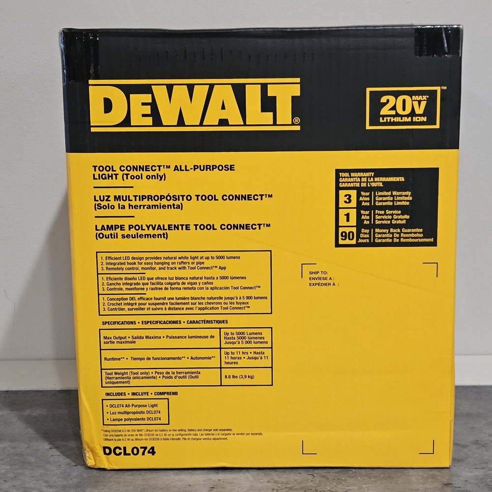 DeWALT DCL074 20V MAX Tool Connect All-Purpose Cordless Work Light (Bare Tool)