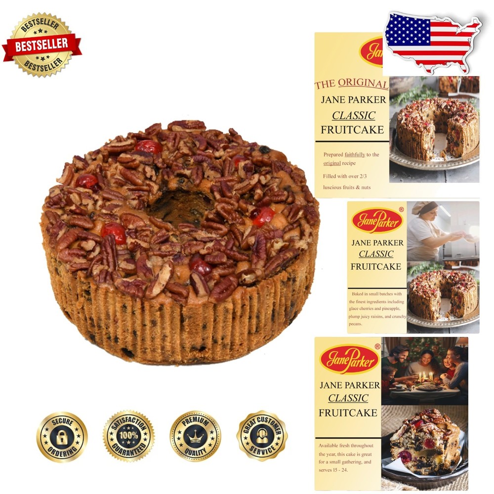 Classic Fruitcake 3lb Ring -  1930s Recipe, Packed w/ Fruit & Nuts