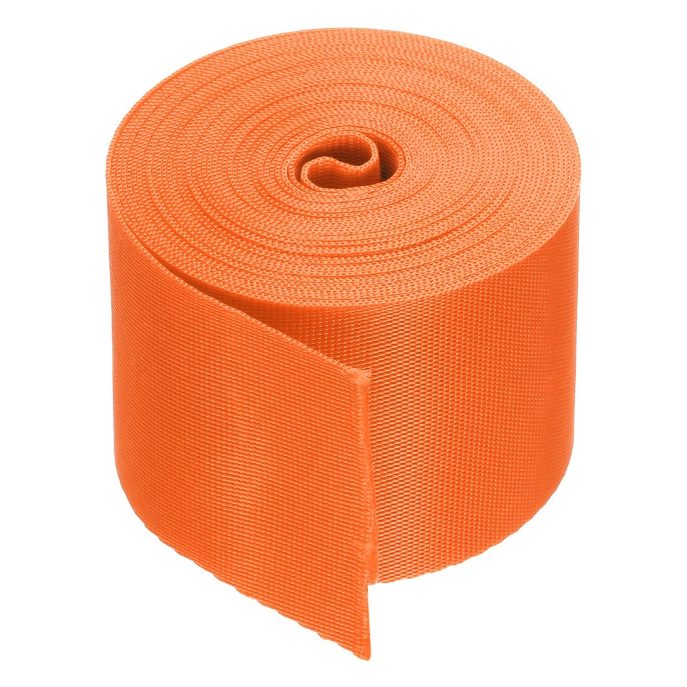 Flat Nylon Webbing Strap 2 Inch 5 Yards Orange for Backpack
