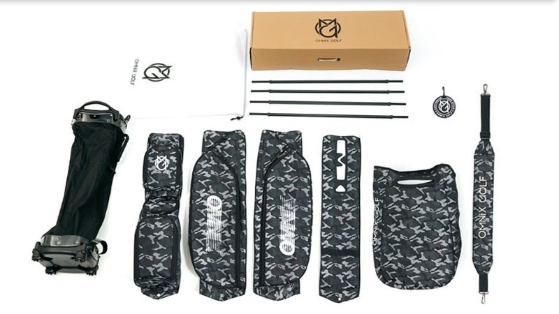 14-way Full Length Omnix DIY interchangeable Outer Shell GOLF Cart Bag Blk Hawk