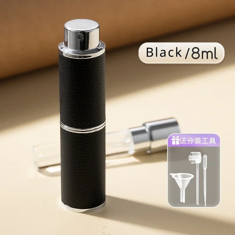 8ml Refillable Perfume Atomizer Leather Mini Spray Bottle Travel