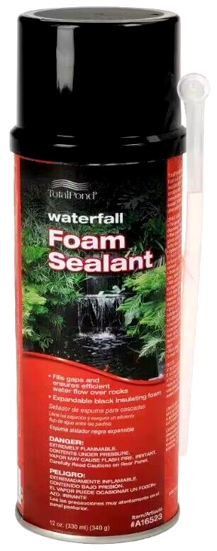 Totalpond Waterfall Foam Sealant, Black - 12 oz.