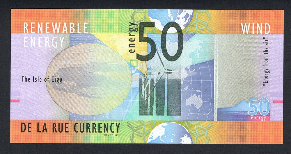 De La Rue (GBR), 50 Units, Wind Renewable Energy, "Test Note"