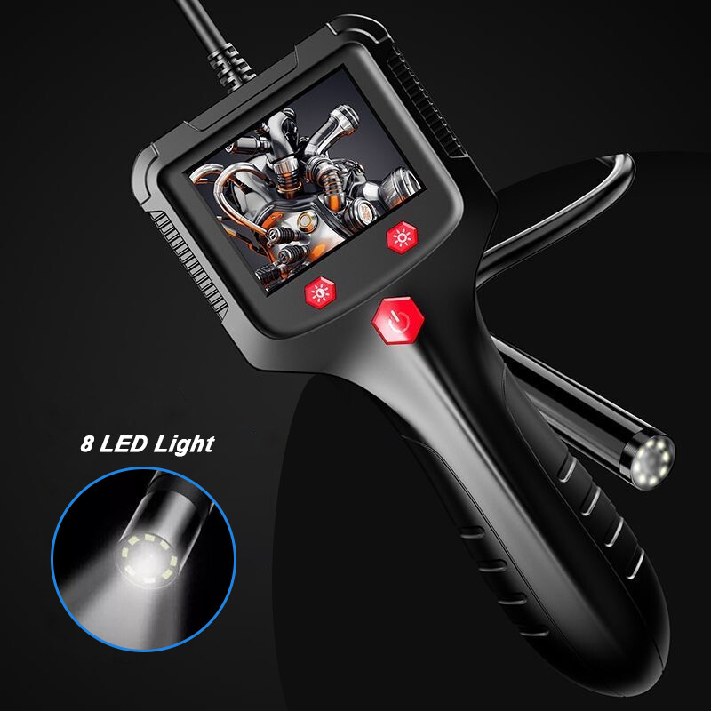 6.6FT/2M Handheld Endoscope 2.4" Screen 5.5mm Inspection Camera Borescope Tools