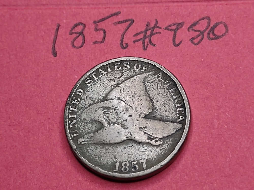 1857 - US Flying Eagle Cent Penny #980
