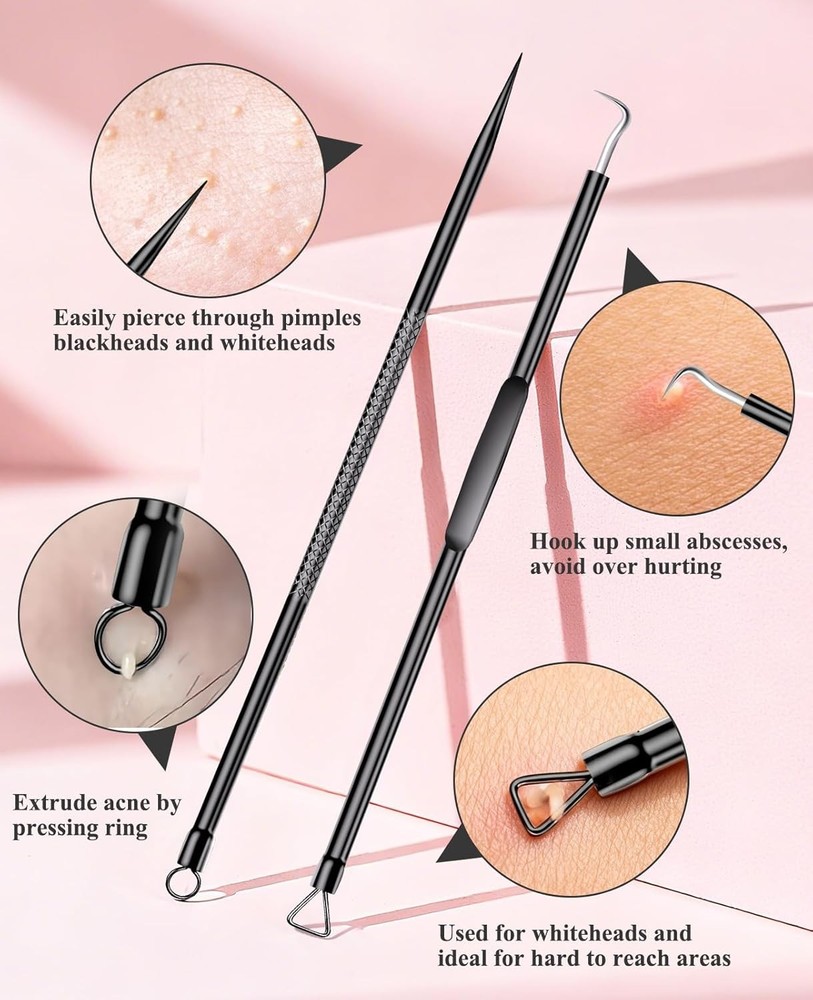 5PCS Blackhead Remover Pimple Popper Tool Kit, Professional use