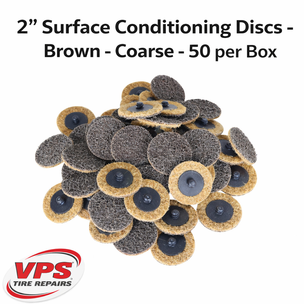 2" Surface Conditioning Discs Brown Coarse Quick Change Roloc 50 Pack