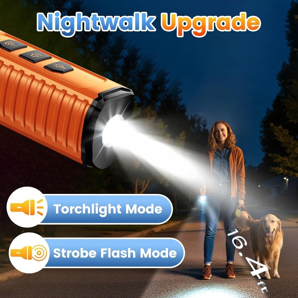 Portable Ultrasonic Bark Control Device - 30 Days Charge - Compact & Effective