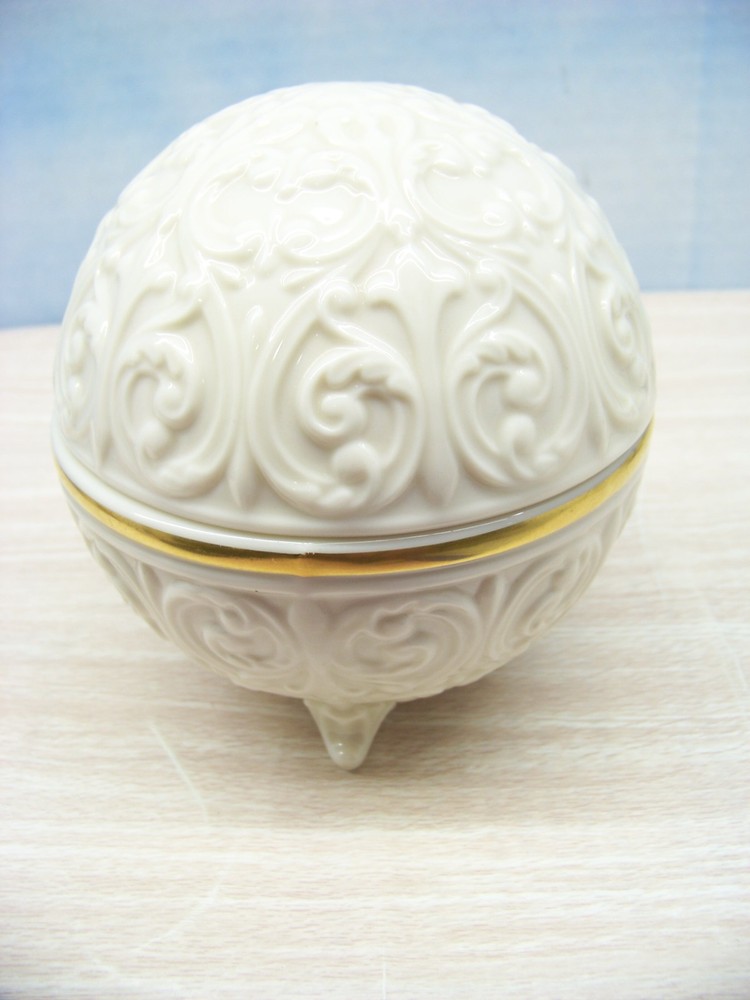 Lenox Footed Sphere Egg - Trinket Box