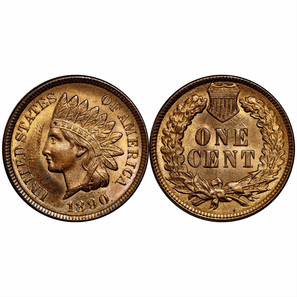 1890 Indian Head Cent 1C Raw