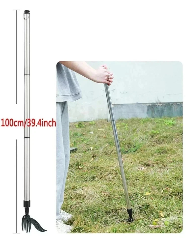 Weeder Puller Stand Up Weed Tool with Handle Garden Outdoor Root Remover Killer