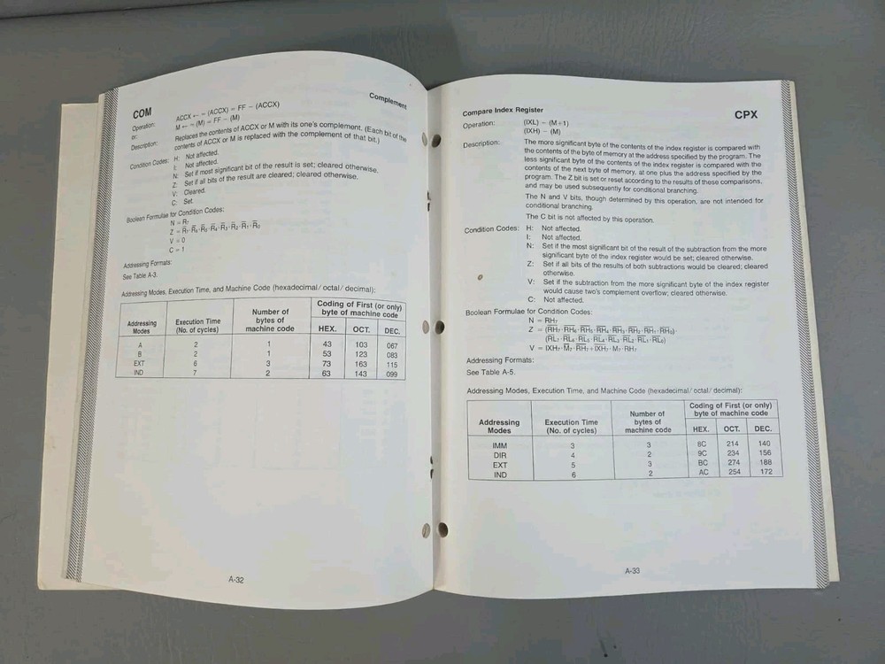 Motorola M6800 Programming Reference Manual M68PRM Vintage 1976