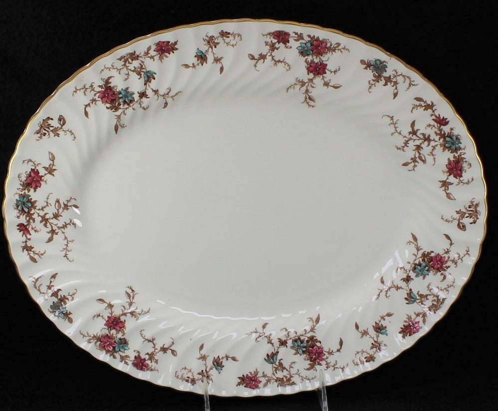 Minton ANCESTRAL GLOBE BACKSTAMP 15" Platter S376 GREAT CONDITION