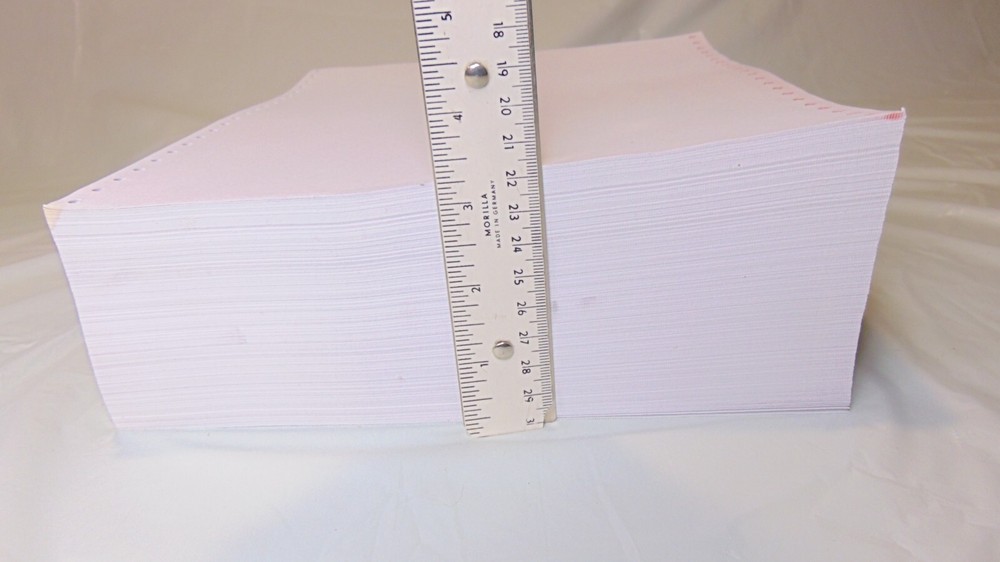 Continuous Feed Computer Paper for Dot Matrix Printer Blank 9.5X11 Inches