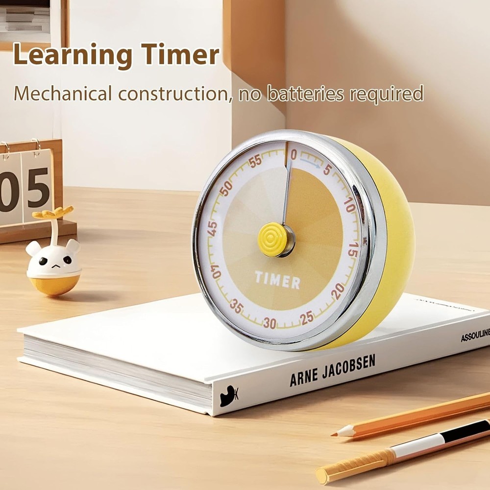 Mechanical Time Manager, 60 Minute Desk Visual Timer, Chef Cooking Timer Clock