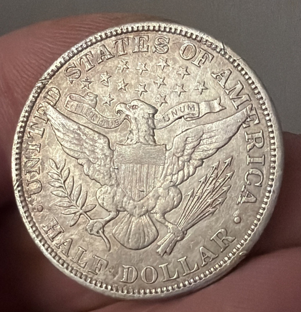 1909 BARBER HALF DOLLAR - VF DETAILS - CLEANED