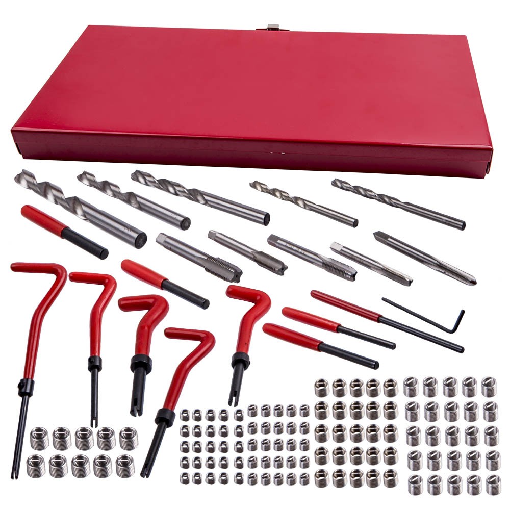 131x Thread Repair Tool Kit Stripped M5 M6 M8 M10 M12 Wire Thread Inserts