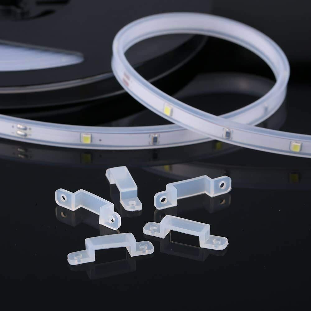 LED Strip Light Mounting Brackets , Silicon Fixed Clips with Screws