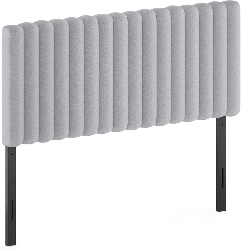 Roanne Upholstered Tufted Headboard, Full, Glacier