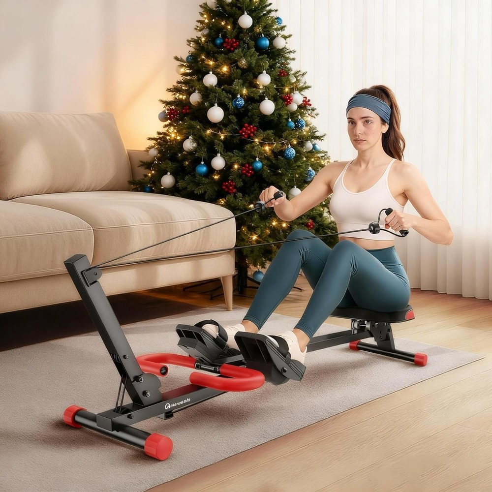 WARMOUNTS Rowing Machine, 4 in 1 Adjustable Ab Machine with 4 Level... Fast Ship