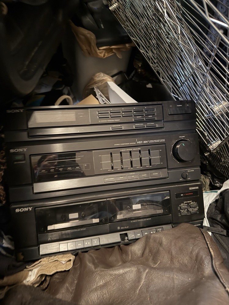 Sony HST-201 Stereo Component System Cassette Deck 5 Band Equalizer Black
