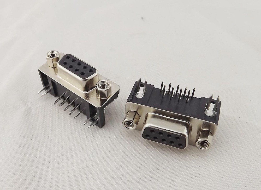 1pc D-Sub DB9 9 Pin RS232 Serial Female Jack Right Angle PCB Solder Connector