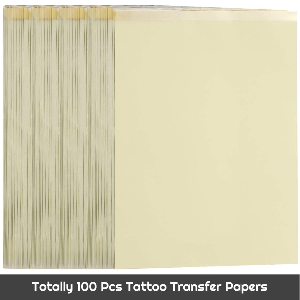 Water-Resistant Tattoo Stencil Transfer Paper Pack - 100 Sheets - Blue