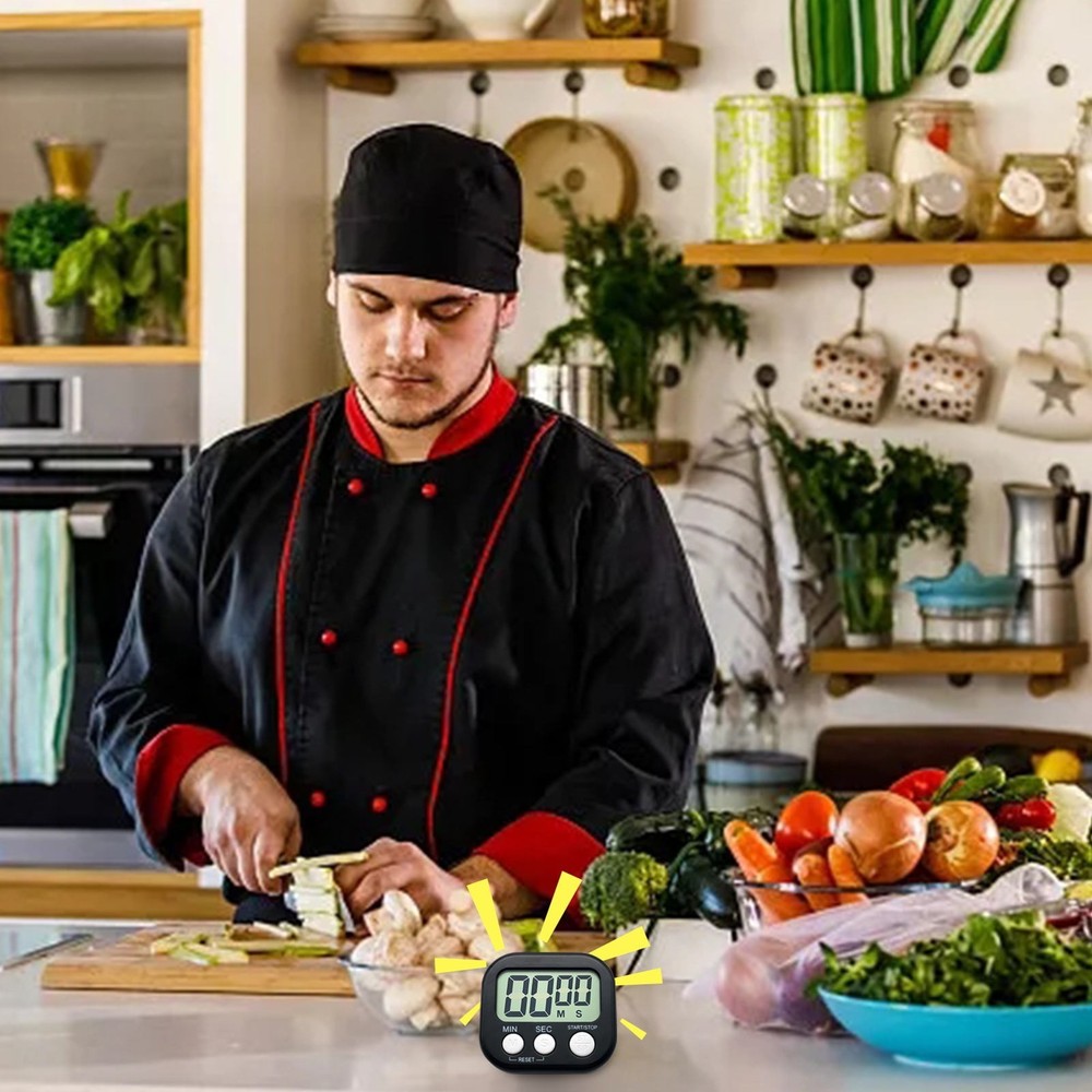 Small Digital Timer: Lekdue Kitchen Timer – Count Up & Down with Back & On/Off