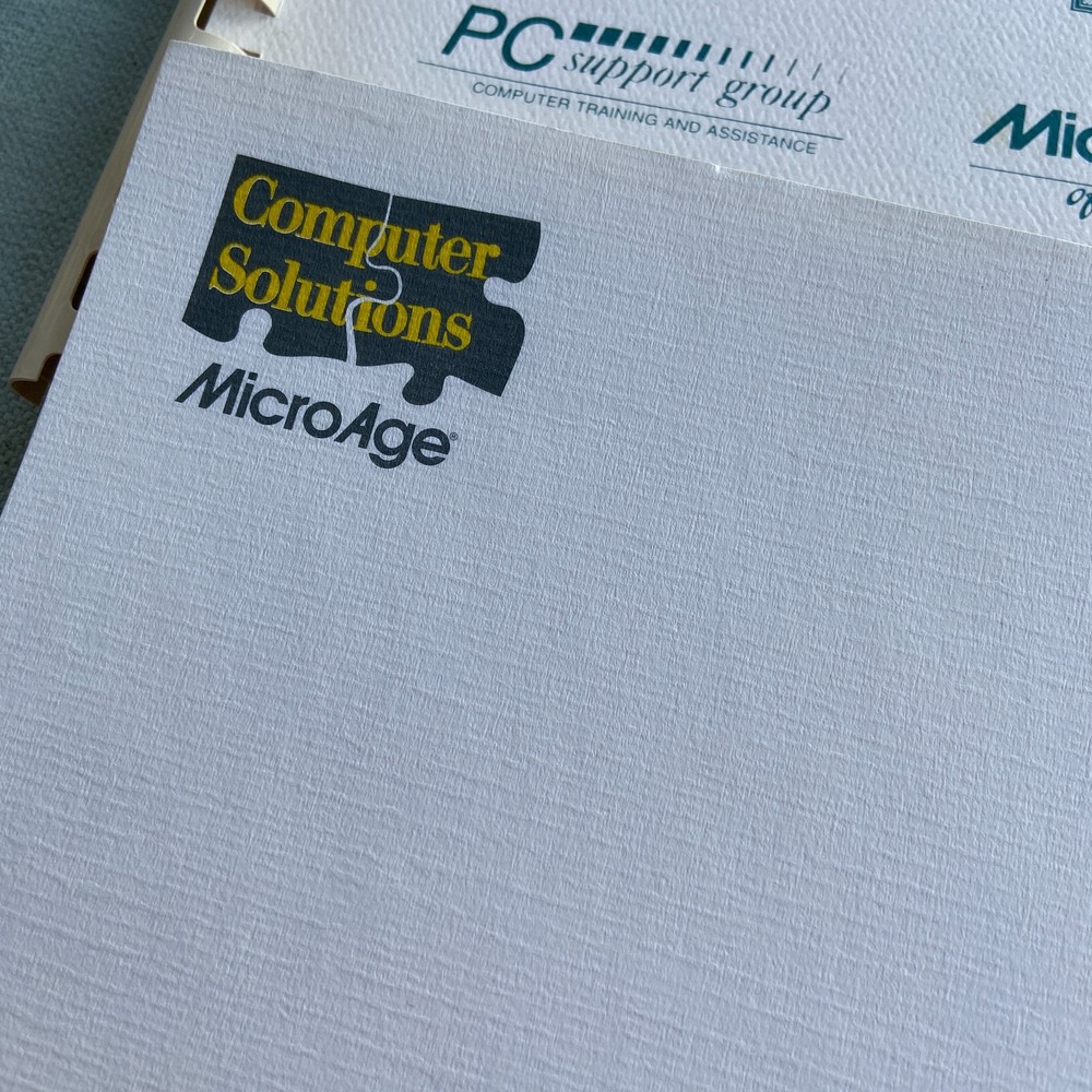 Vintage MicroAge Computer Solutions Technical Services Operations Manual Paper E