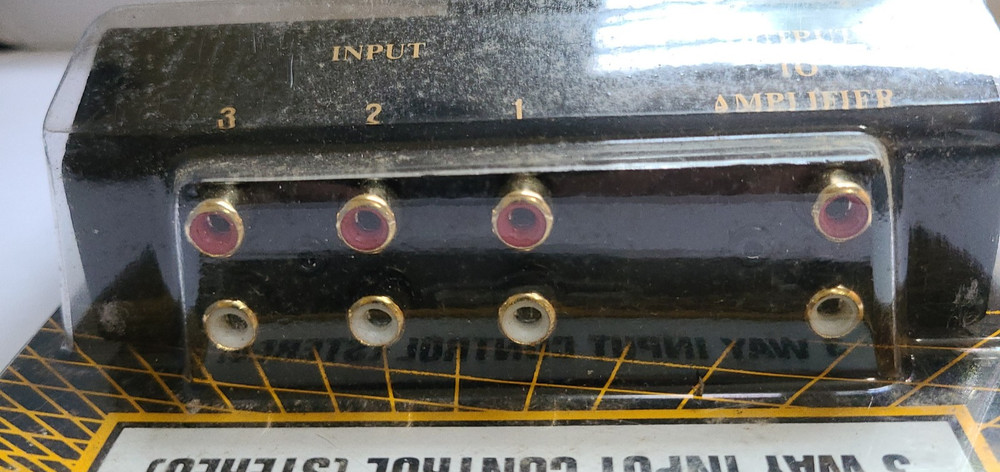 B TECH - 3 Way Input Control Switch - Stereo - BT31, New Old Stock