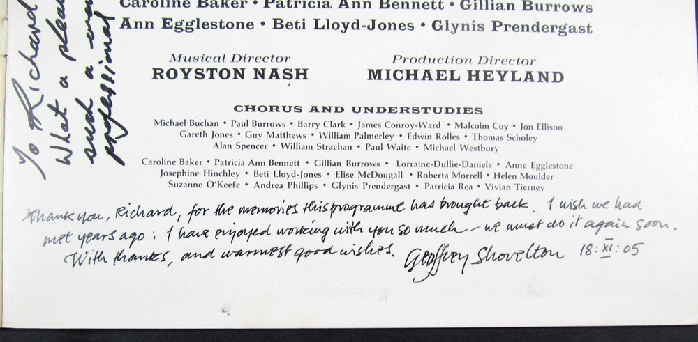D'Oyly Carte Opera Company 1976 Tour Gilbert & Sullivan autographed program