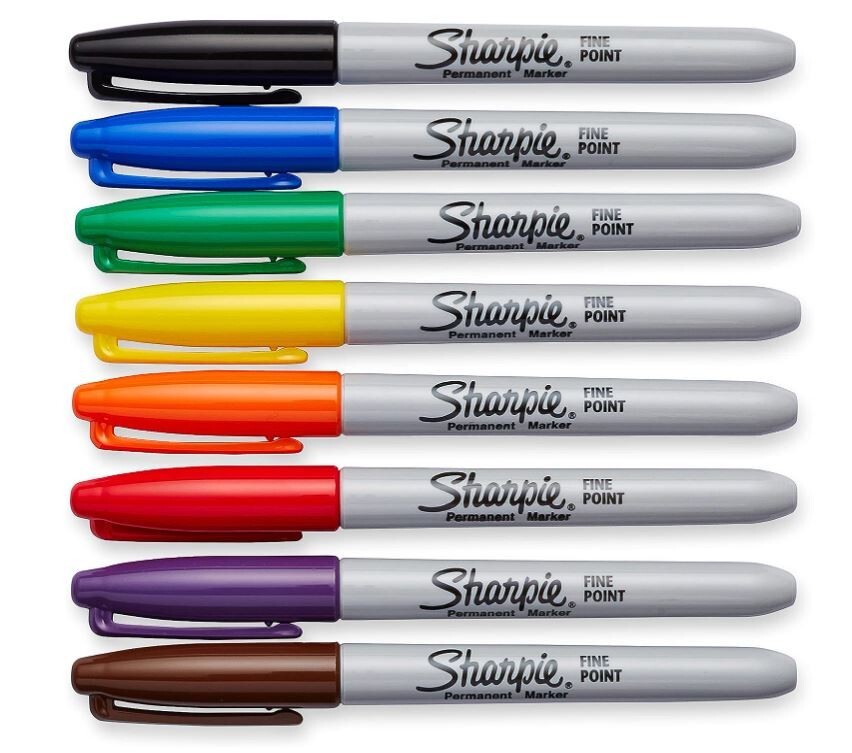 2 PACK! Sharpies Permanent Markers, 8 Count, Fine Point, Assorted Colors Set Lot