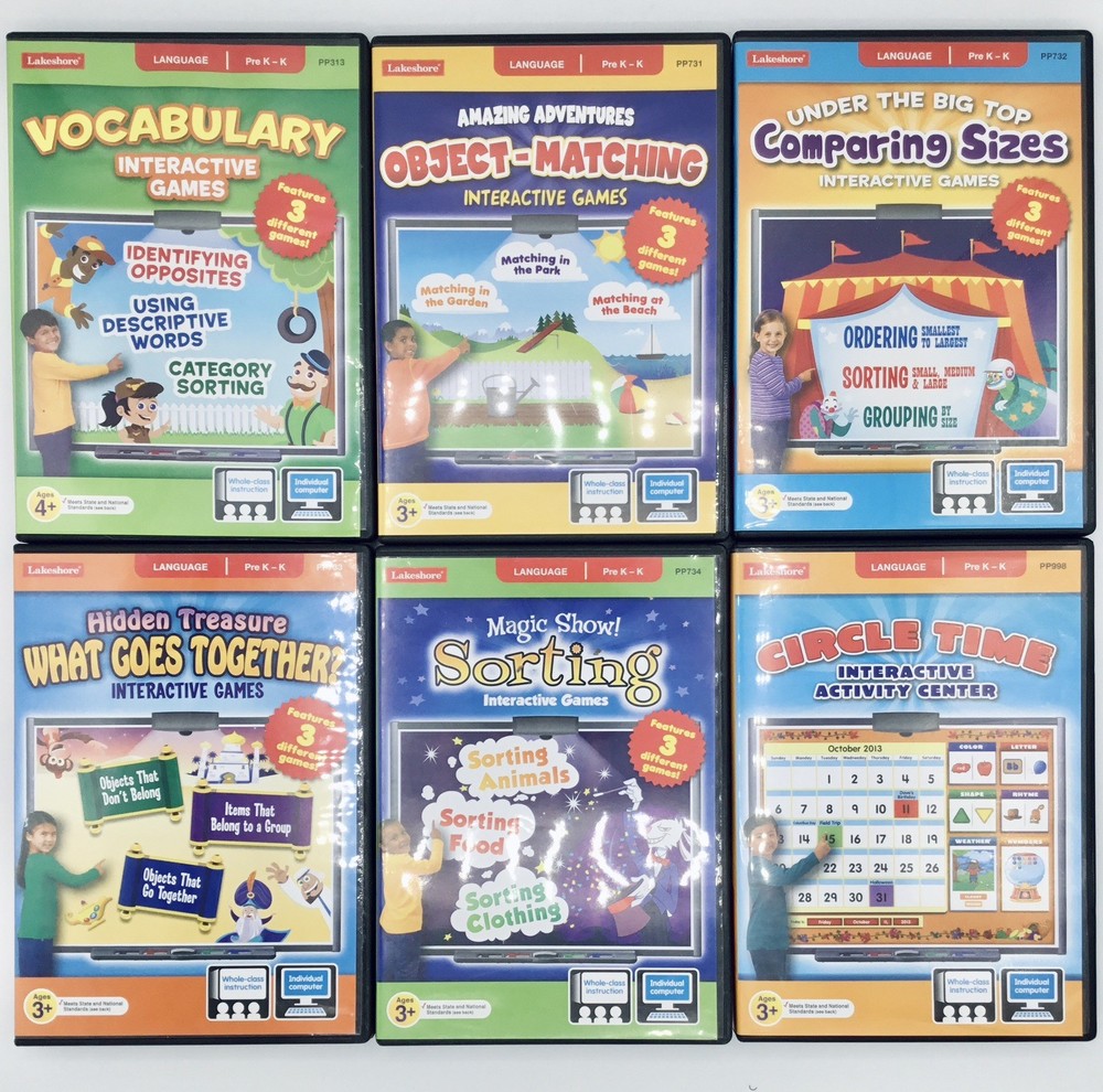 LN✴️19-Lakeshore Educational Interactive Learning PreK-K 1 Language PC/MAC Games
