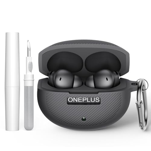 Case for OnePlus Buds 4, Soft Silicone Protective Portable Scratch Shock Black