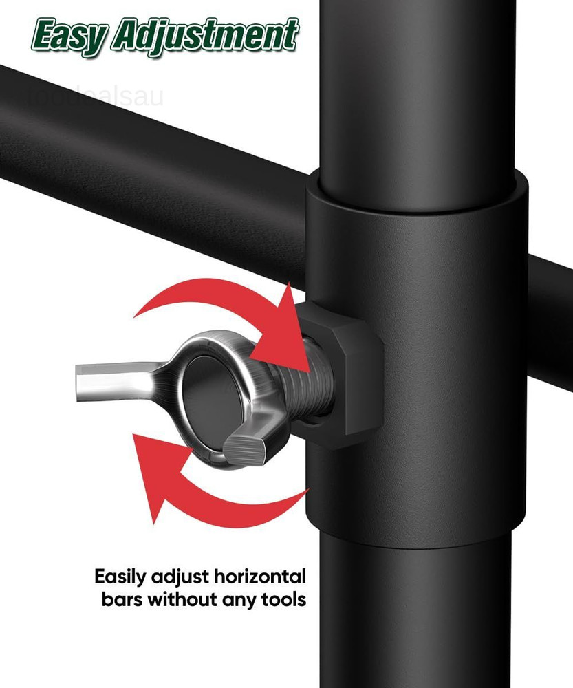 Adjustable 5-Prong Base Shooting Target Stand, Portable Medium, Black