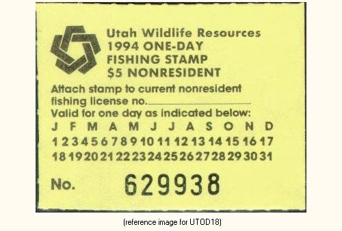 D2K Utah One Day Stamp 1994 $5.00