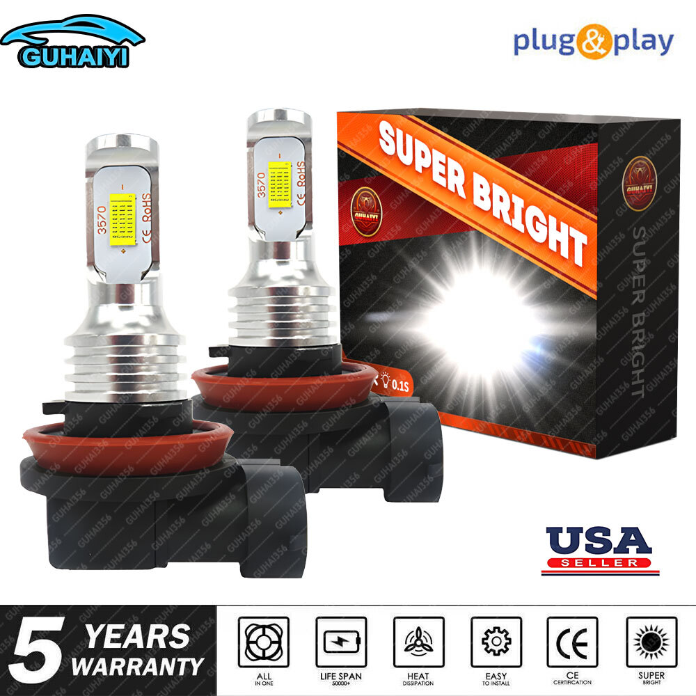 H11 LED Headlight Super Bright Bulbs Kit 6500K White 330000LM HIGH/LOW BEAM