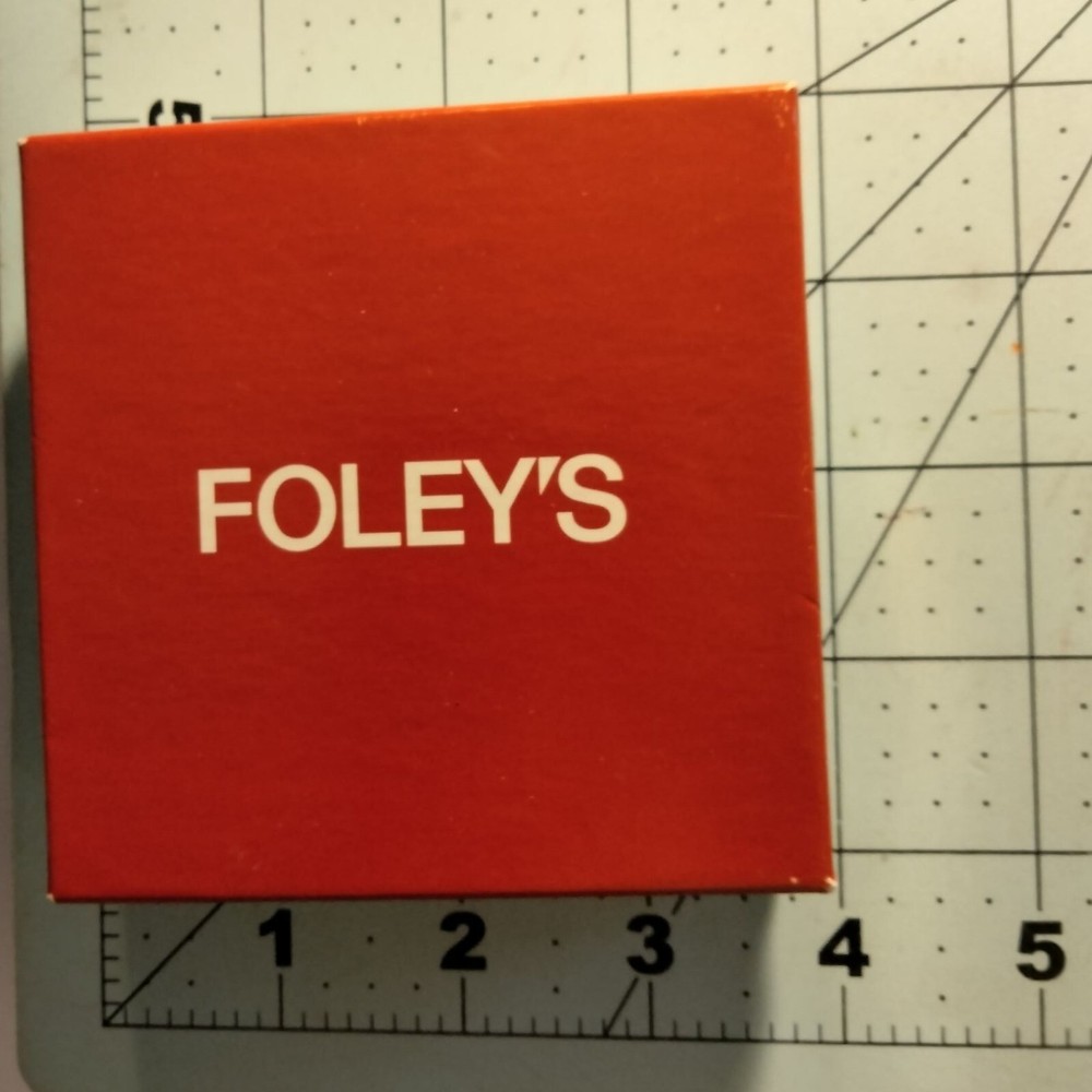 Foleys Gift Box Red White Square Cardboard Empty