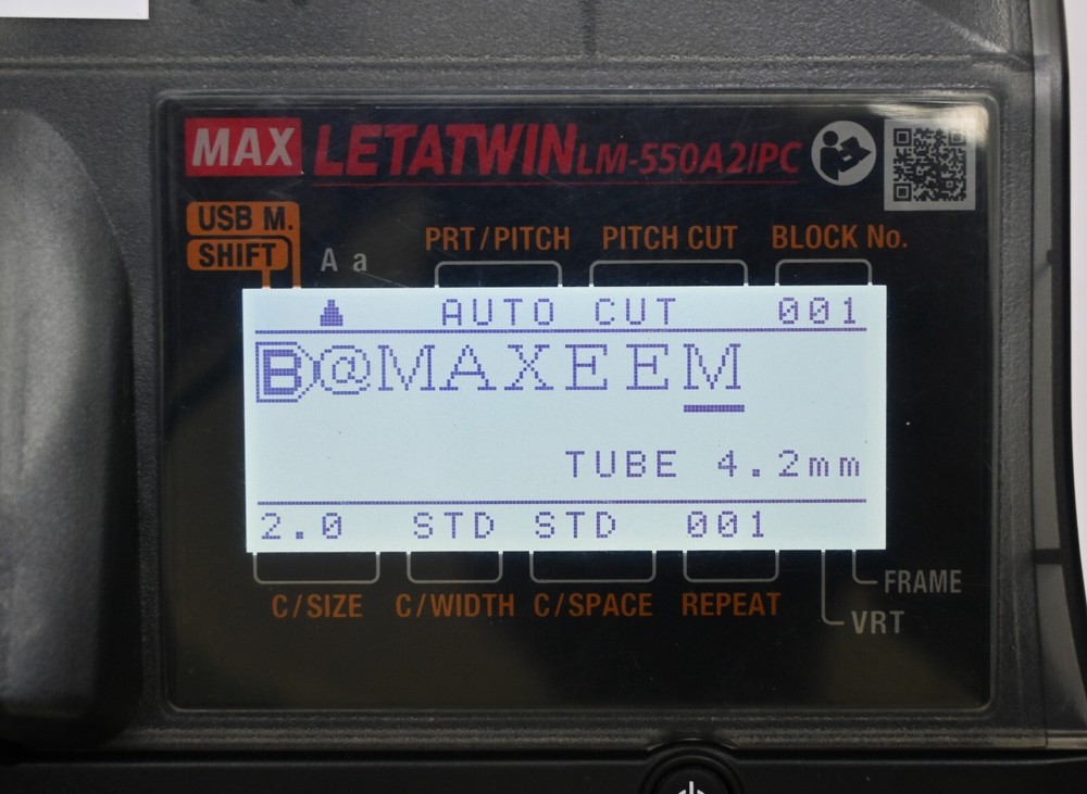 MAX Letatwin LM-550A2/PC Cable Tube Label Printer