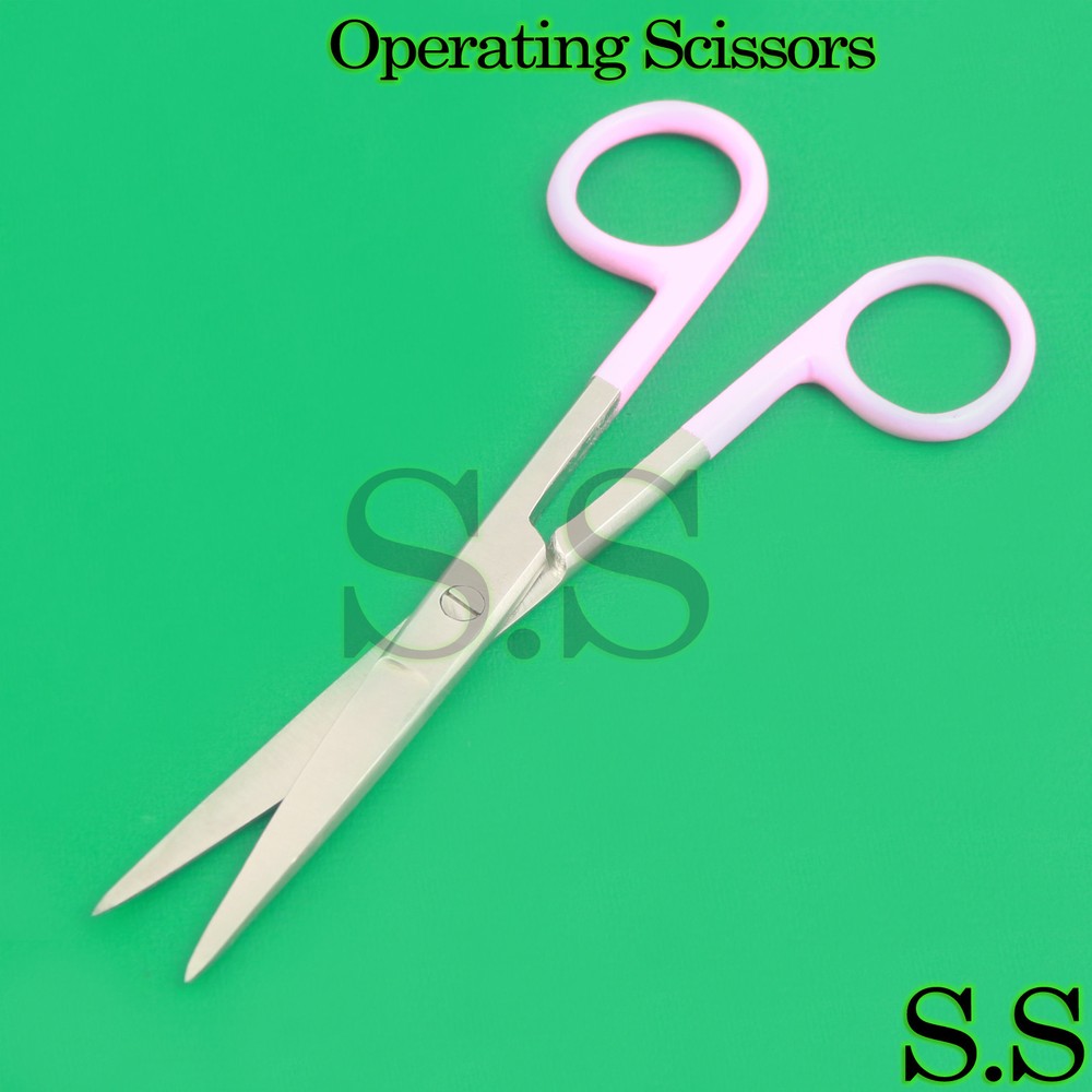 New Operating Scissors Pink Color Handle 5.5" Straight Sharp/Sharp Surgiacl