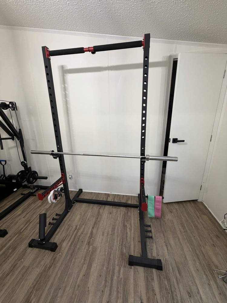 Adjustable Power Rack Squat Stand with Pull-Up Bar, Bench Press / Home Gym