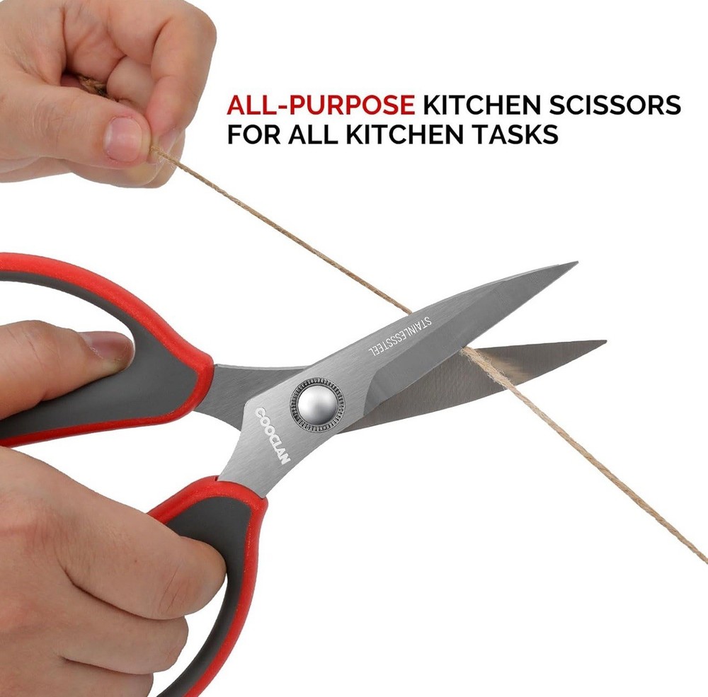 Cooclan Kitchen Scissors Stainless Blade Dishwasher Safe