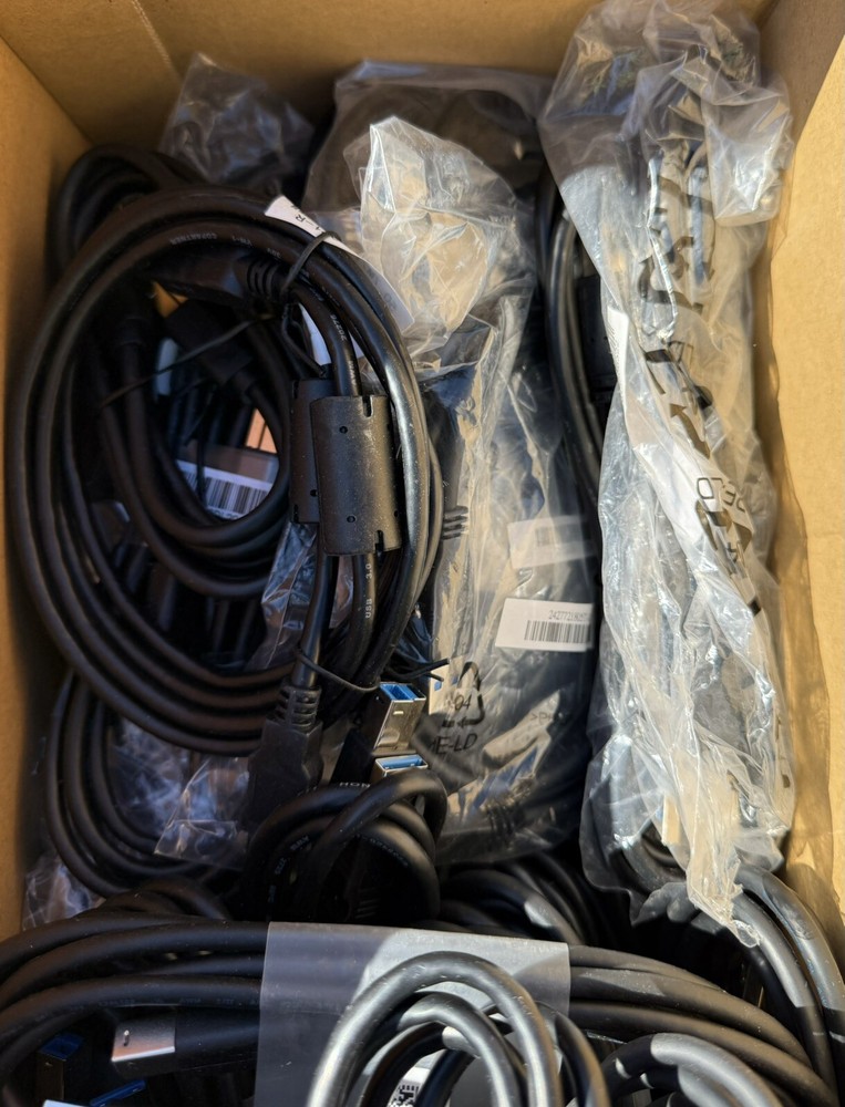 (100) X HP, DELL USB 3.0 Super Speed USB Type A-B Printer Scanner Cord Cable 6FT