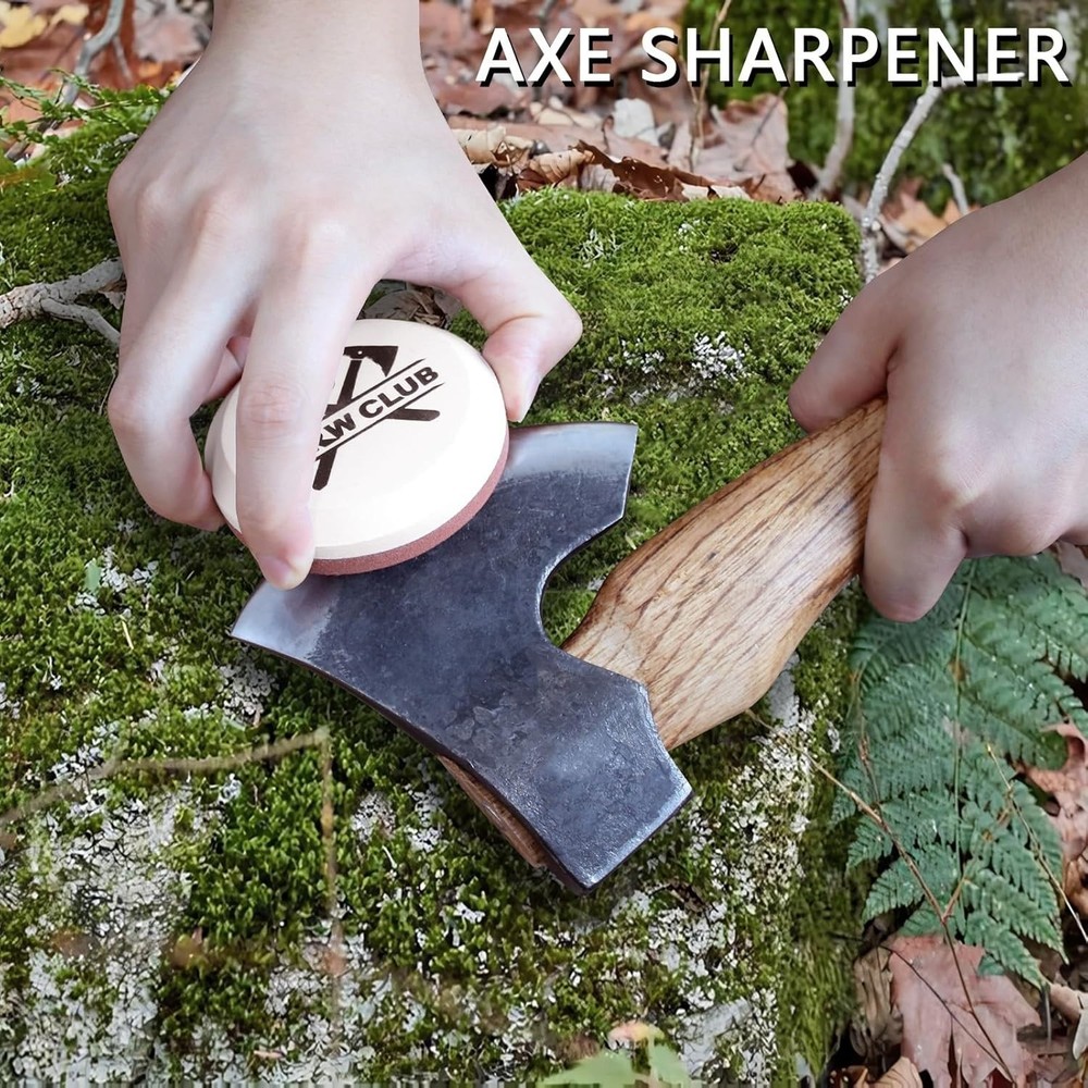 Axe Sharpener 400/1000 Grit - Hatchet/Axe Sharpening Stone, Axe Blade