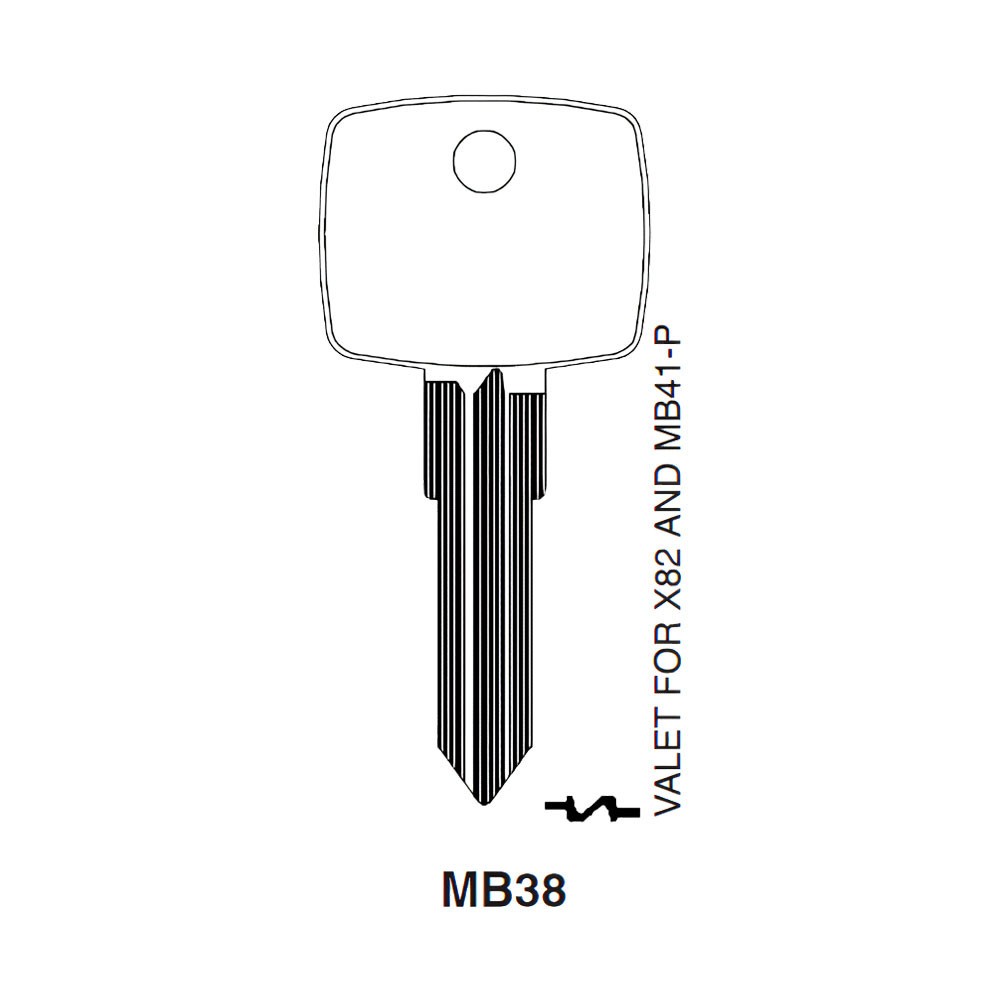 MB38 Key Blank Nickel