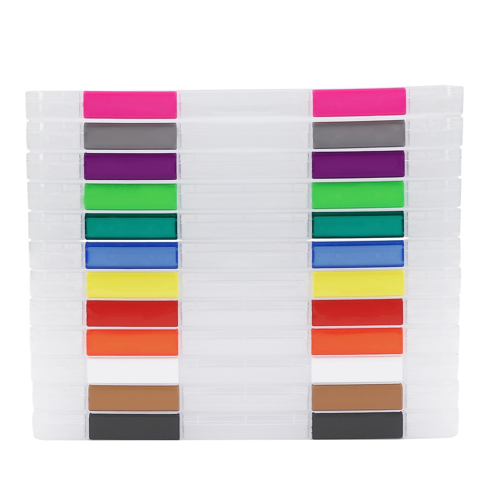 12Pcs Clear File Boxes Magazines Photos Holders Plastic Document Storage Cases