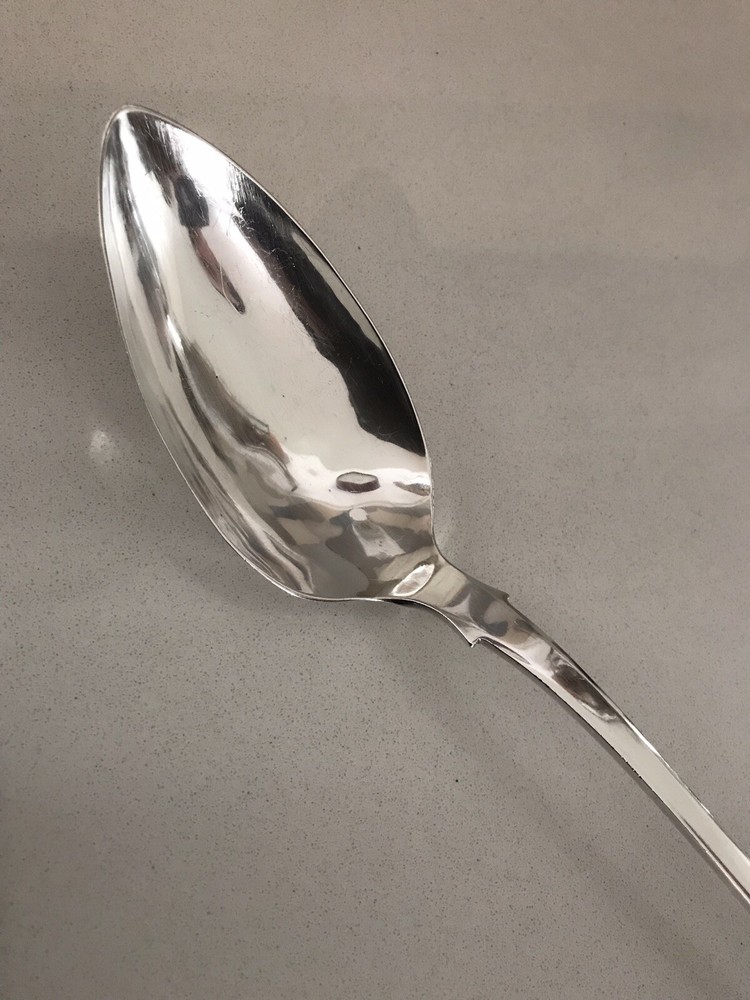 Chinese Silver Sunshing Canton Cca 1820 Stuffing Spoon